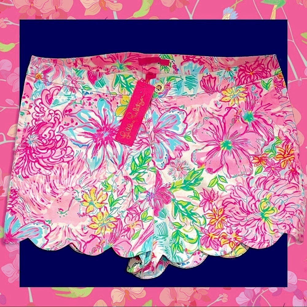 🌸NWT Lilly Pulitzer Scallop Hem Shorts Sz 14 🌸🍃
